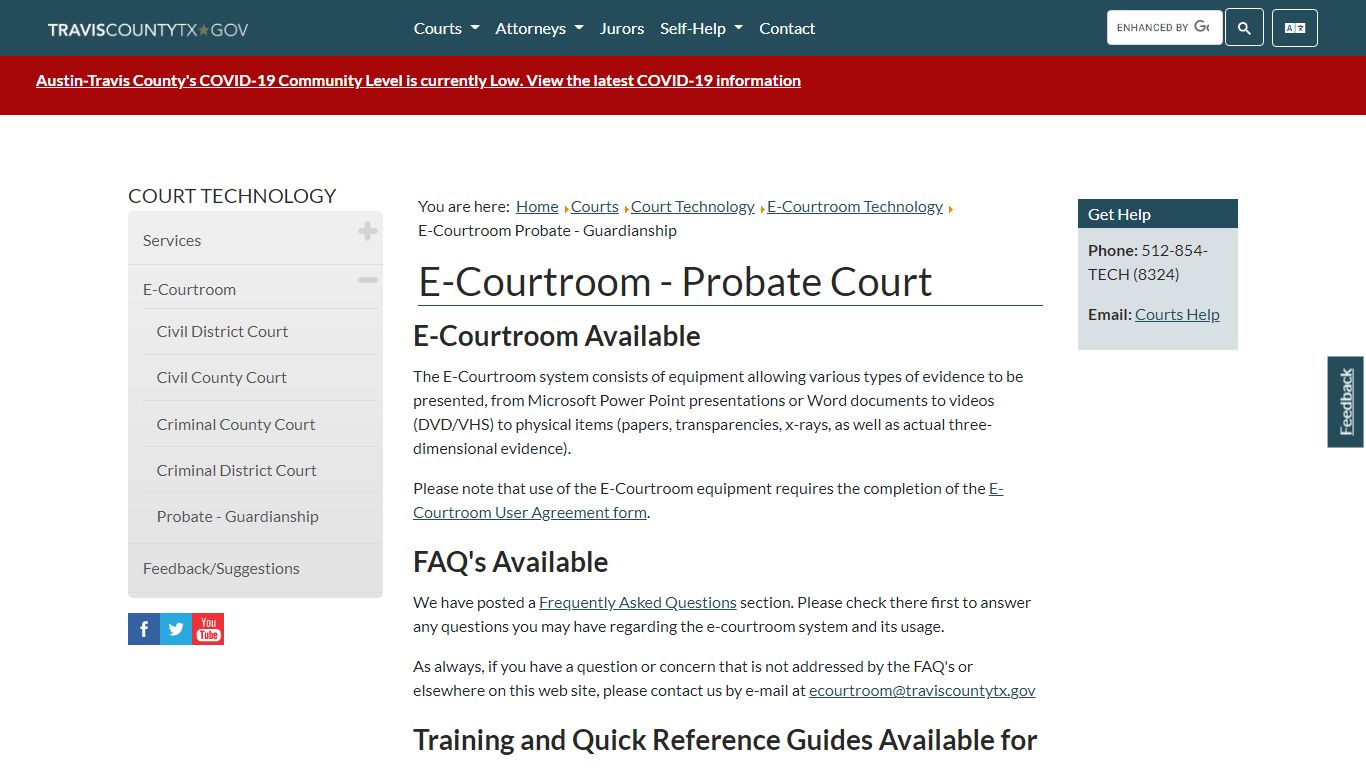 E-Courtroom Probate - Guardianship - Travis County, Texas